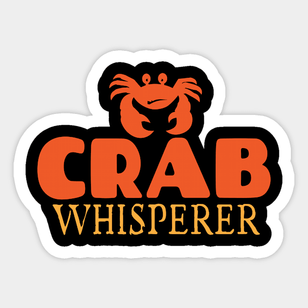 Crabs Whisperer Joke Ocean Beach Hermit Sticker by DesignatedDesigner